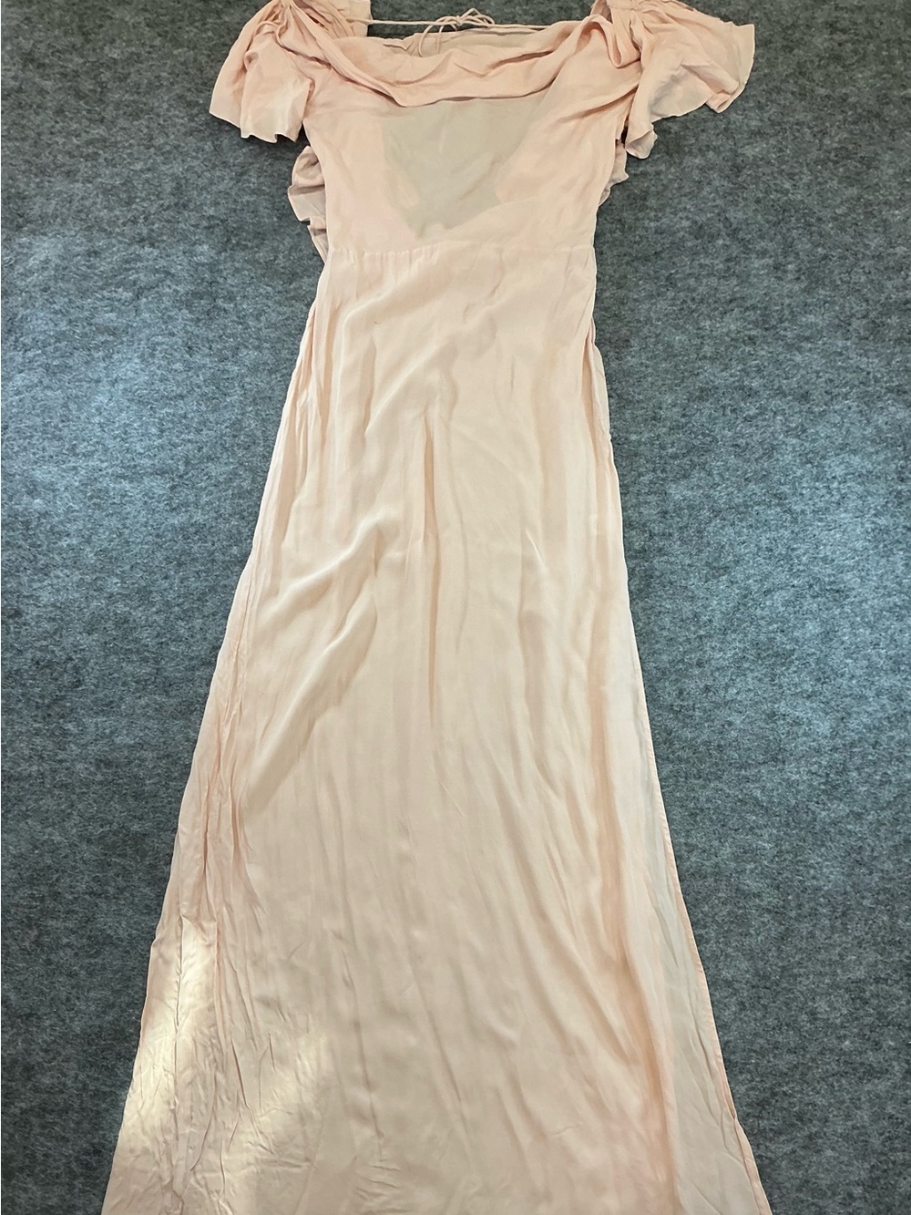 Tularosa Light Pink Maxi Dress Draped Size Small B15
